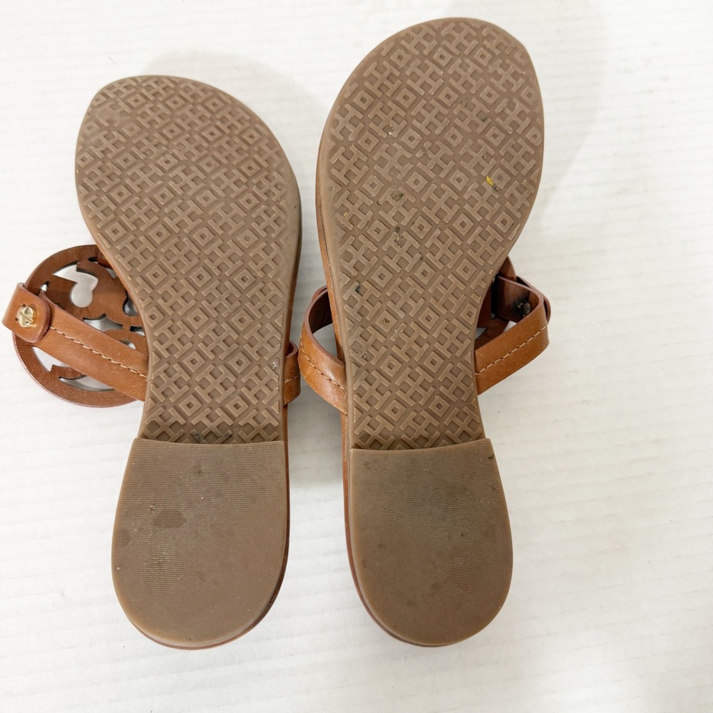 Tory Burch Miller Womens Vintage Vachetta Brown Slide Sandals Size 6 - Picture 7 of 7